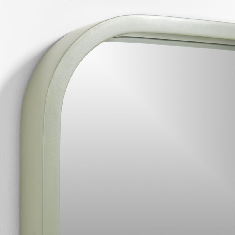 Finn Sage Green Wood Rectangle Wall Mirror - image 6 of 7