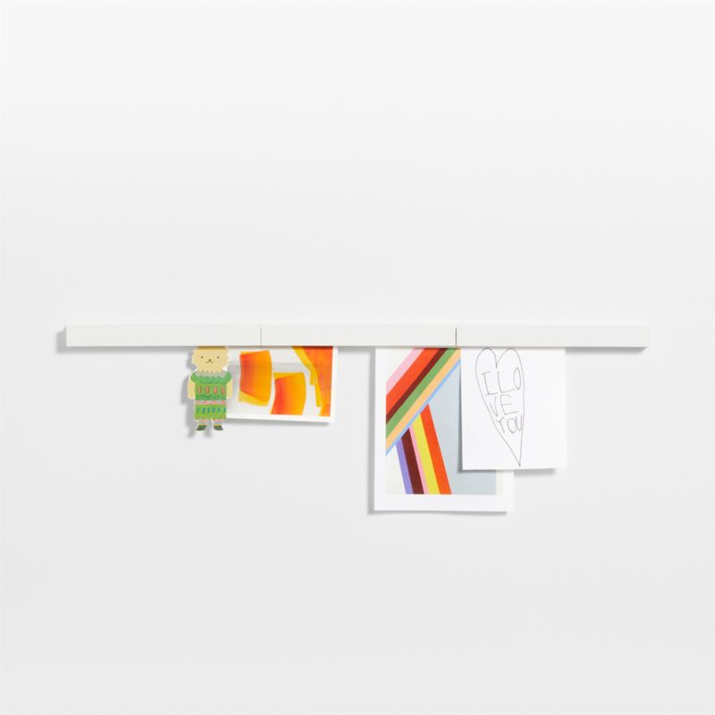 Modern White Wood Kids Gallery Art Rail - image 0 of 4