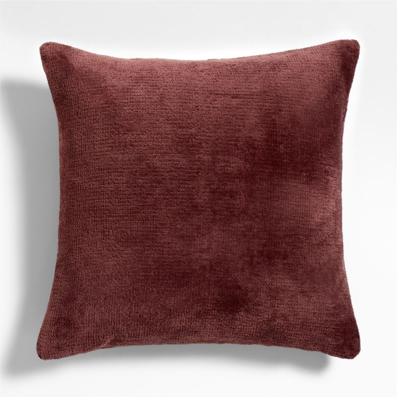 Revasser Chenille 23"x23" Burgundy Throw Pillow with Feather Insert by Athena Calderone - image 0 of 5