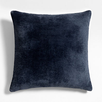 View Revasser Chenille 23"x23" Ombre Blue Throw Pillow with Feather Insert by Athena Calderone details