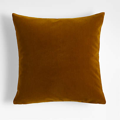 Small Plain Velvet Pillow Cover - Burnt Orange
