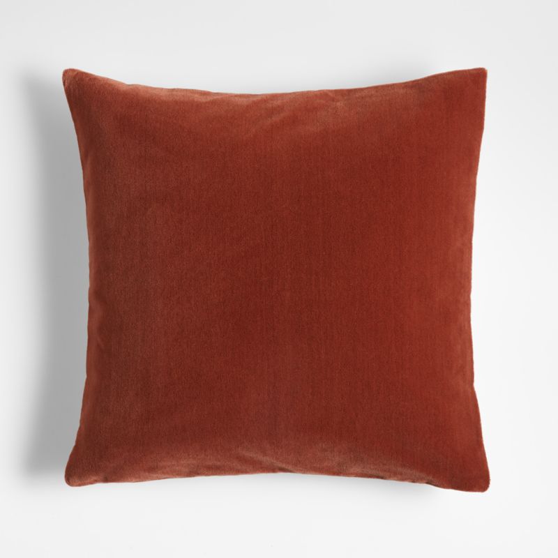 Channel Rust Orange Faux Fur Throw Pillow with Down-Alternative