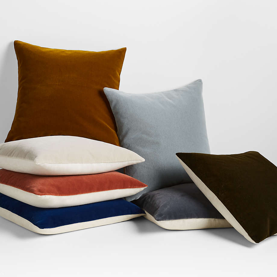 brick colored throw pillows