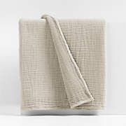 EUROPEAN FLAX ™-Certified Linen Viscose Burnt Green Full/Queen Bed Blanket