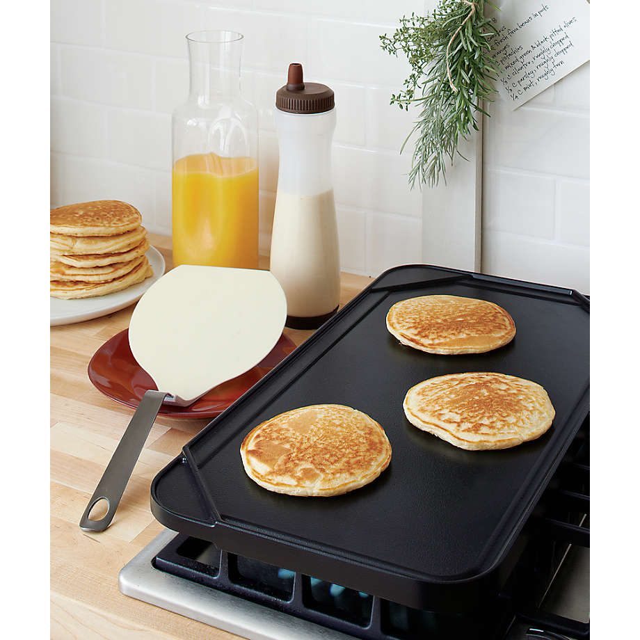 Crate & Barrel EvenCook Ceramic Grey Ceramic Nonstick Double Burner Griddle