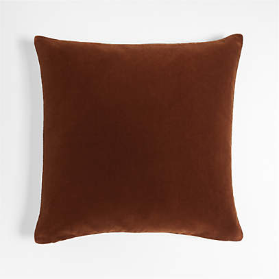 Cognac Brown Throw Pillow Arrangement | Crate & Barrel