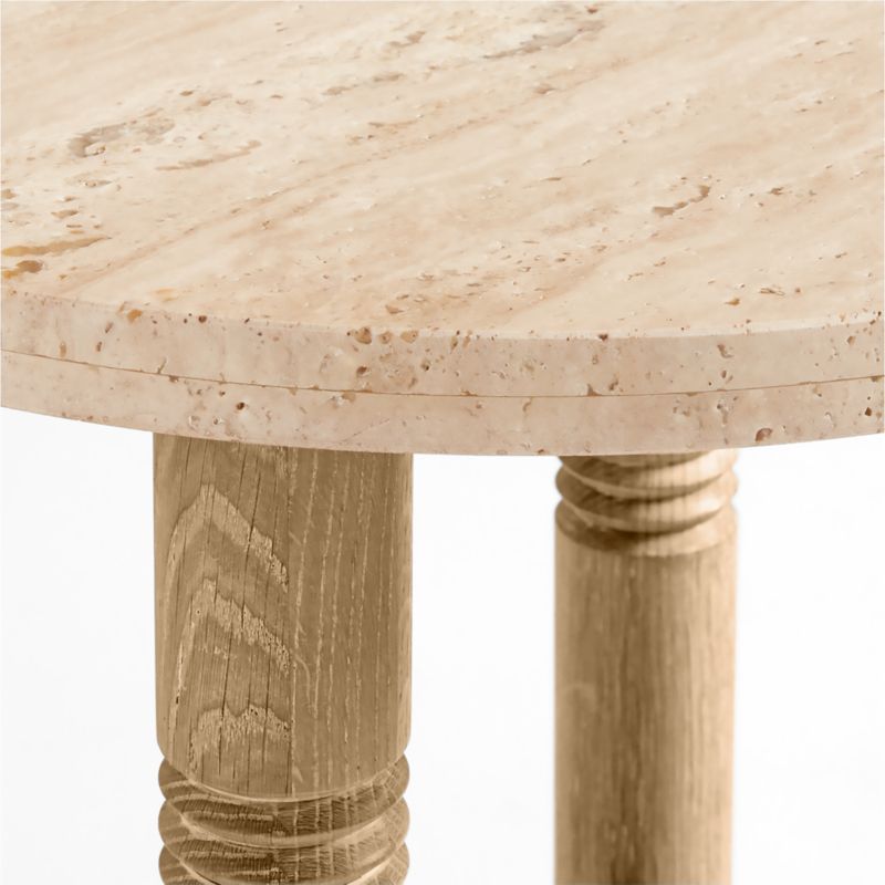 Revival Round Marble Side Table by Athena Calderone - image 11 of 14