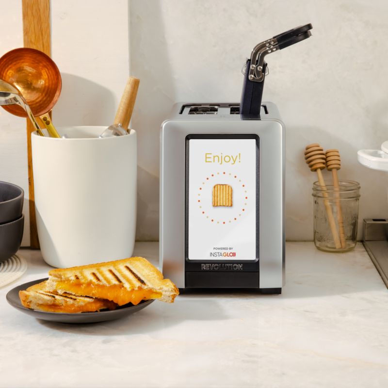 Revolution InstaGLO® R270 Brushed Platinum 2-Slice Smart Toaster with Toastie Press - image 1 of 5