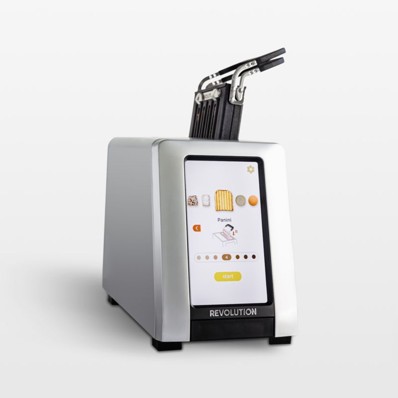 Revolution InstaGLO® R270 Brushed Platinum 2-Slice Smart Toaster with Toastie Press
