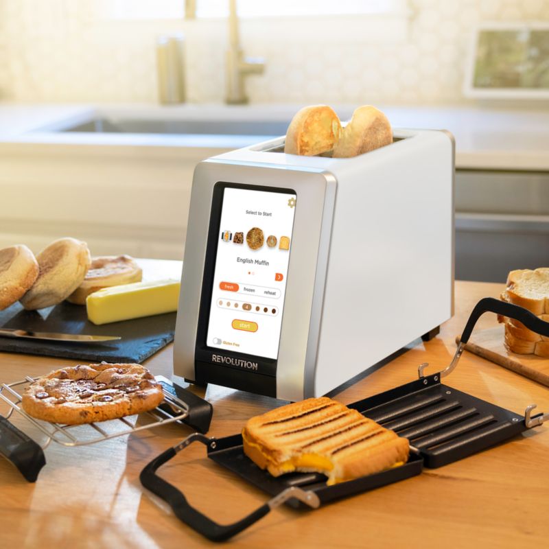 Revolution InstaGLO R270 White 2-Slice Smart Toaster | Crate & Barrel