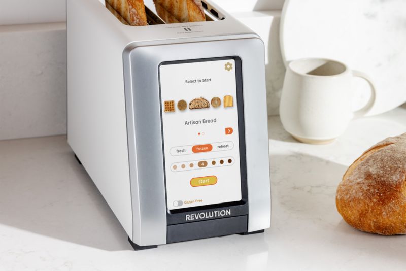 Revolution InstaGLO R270 White 2-Slice Smart Toaster | Crate & Barrel