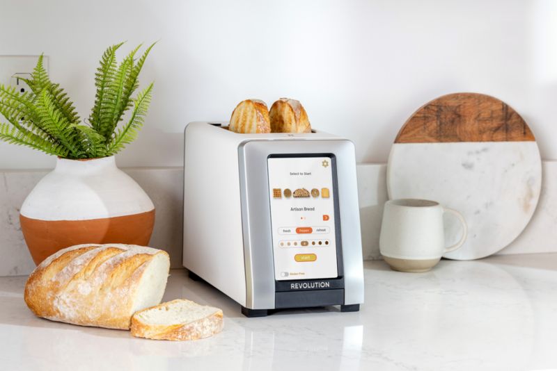 Revolution InstaGLO R270 White 2-Slice Smart Toaster | Crate & Barrel