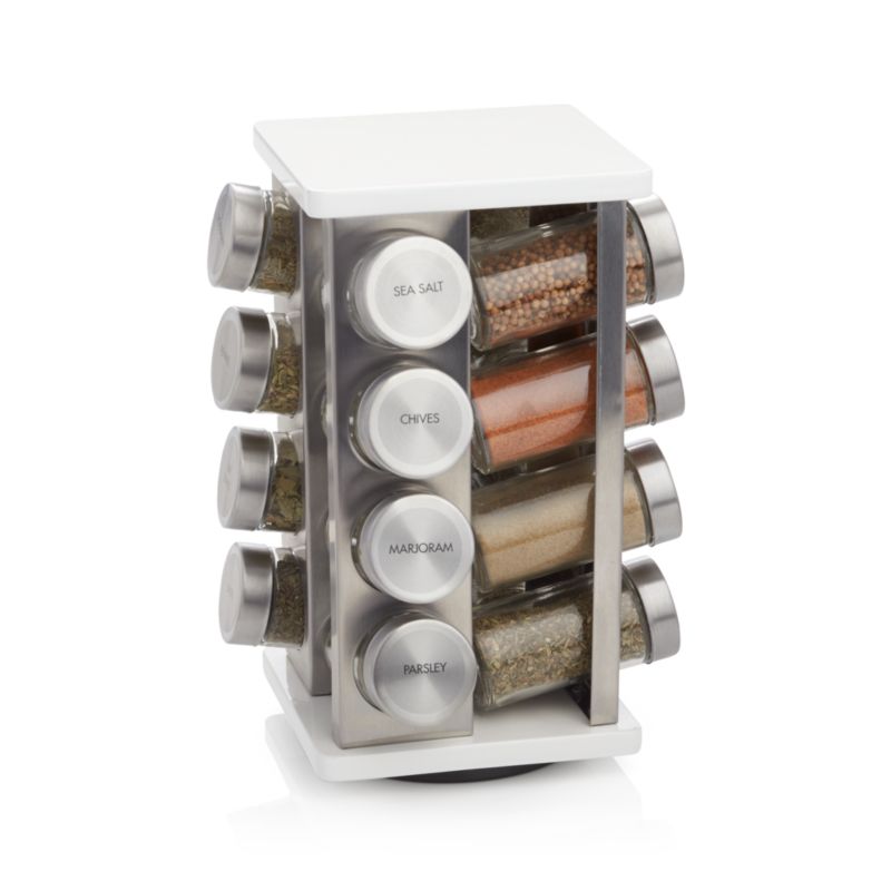 16-Bottle White Revolving Spice Rack - image 2 of 3