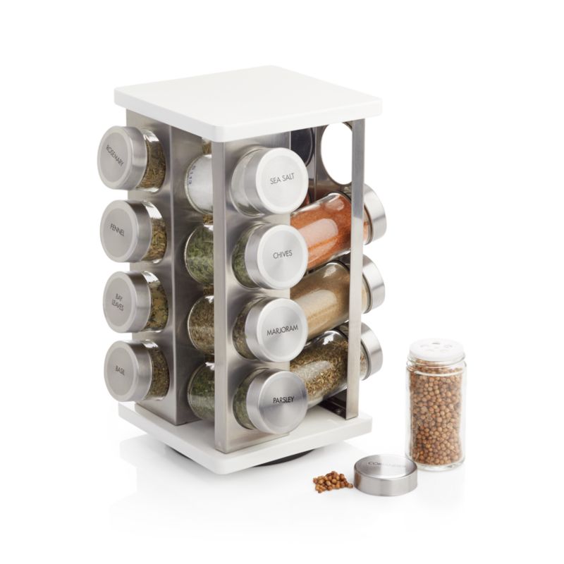 16-Bottle White Spice Rack + Reviews