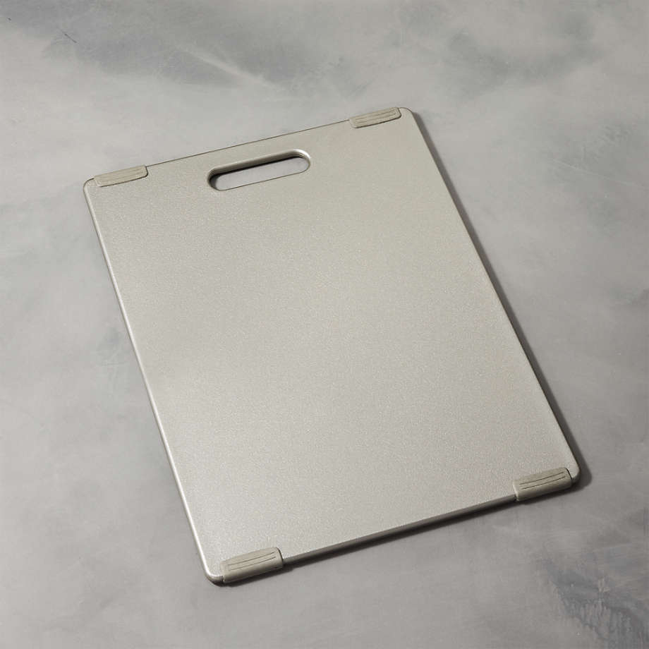 Jelli Pewter Nonslip Reversible Cutting Board/Serving Board + Reviews | Crate & Barrel