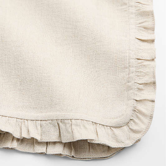 Ruffle Natural Cotton Linen Blend, Set of 4