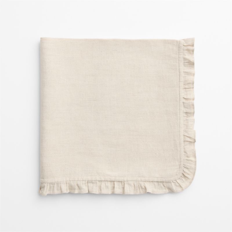 Ruffle Natural Cotton Linen Blend, Set of 4 - image 3 of 4