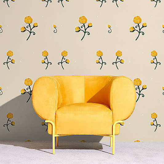 Backdrop Rhinestone Cowboy Bright Yellow Wallpaper