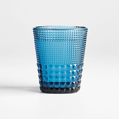View Rhodes 11.5-oz. Blue Textured Double Old-Fashioned Glass details
