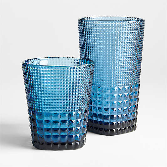 Rhodes 16-oz. Blue Textured Highball Glass