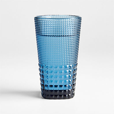 View Rhodes 16-oz. Blue Textured Highball Glass details
