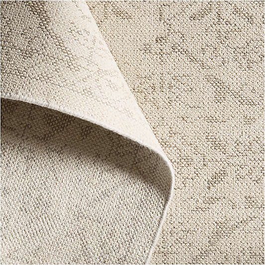 Rhodes Performance Traditional Ivory Handknotted Rug Swatch 12"x18"