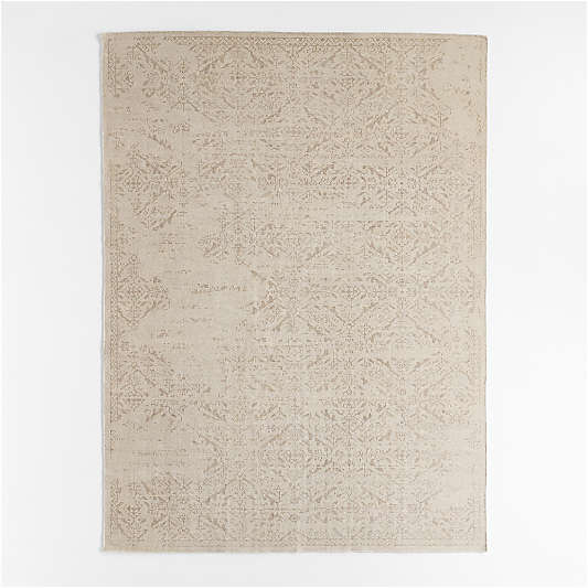 Rhodes Performance Traditional Ivory Handknotted Area Rug 9'x12'