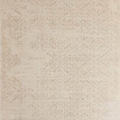 Rhodes Performance Traditional Ivory Handknotted Area Rug 6'x9'