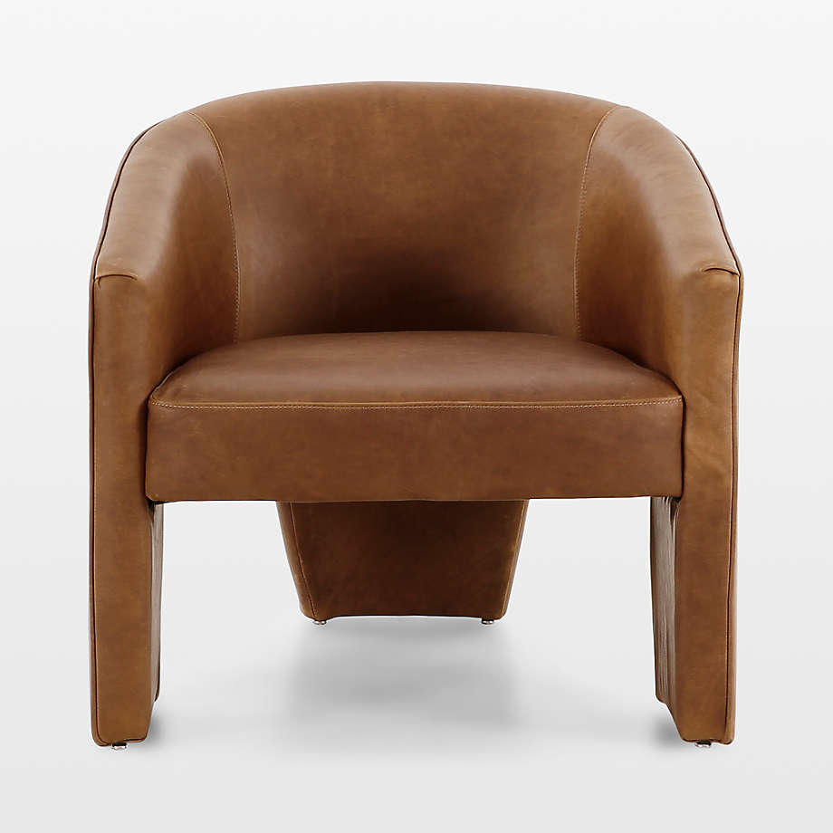 Rhum Leather Barrel Chair