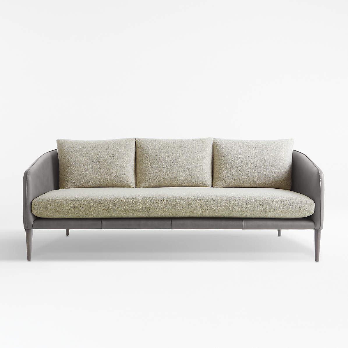 Rhys Leather Bench Seat Sofa Reviews Crate And Barrel