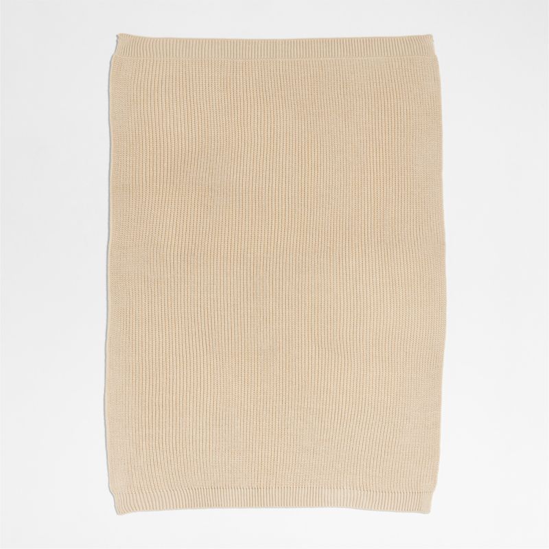 Stone Tan Rib Knit Baby Stroller Blanket - image 6 of 9