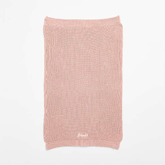 Rib Knit Twilight Taupe Organic Cotton Baby Stroller Blanket