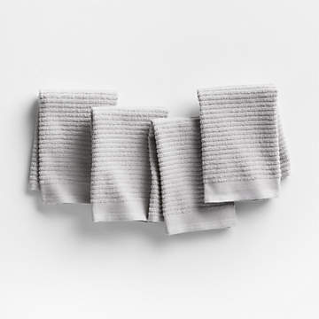 Flour Sack Dish Towels Gray White Moonstruck