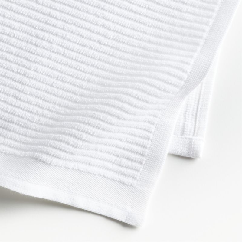 Ribbed Bar Mop White Organic Cotton Dish Towels, Set of 4