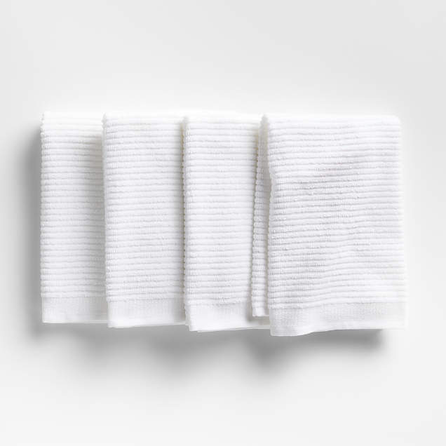 White Flour Sack Dish Towels, Set of 3 + Reviews | Crate & Barrel