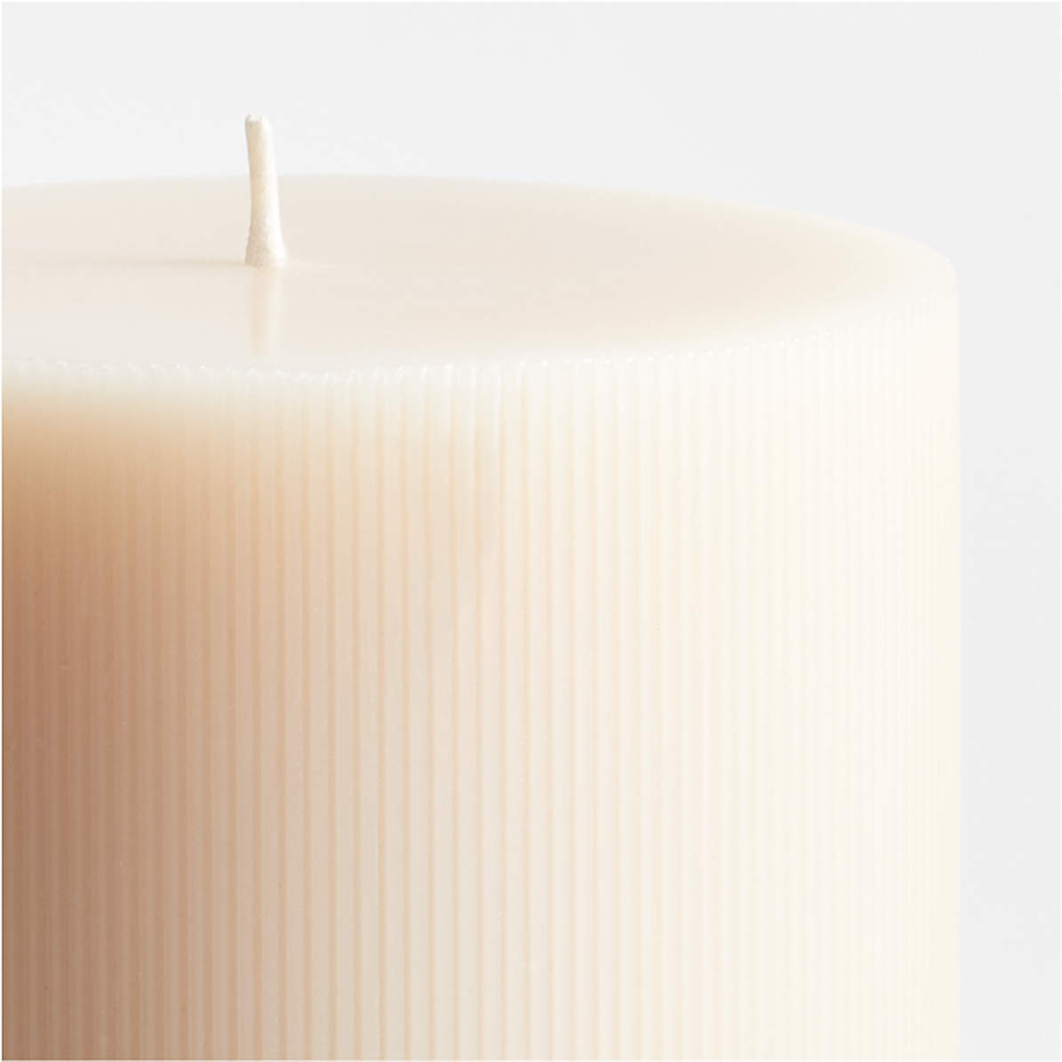 13.75 Linen Cylindrical Medium Solid Pillar Wax Candle - Bed Bath & Beyond  - 32659259