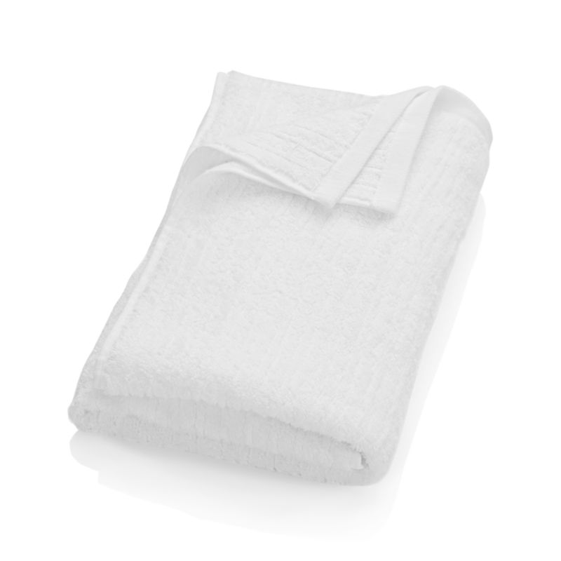 Ribbed White Bath Towel + Reviews | Crate & Barrel