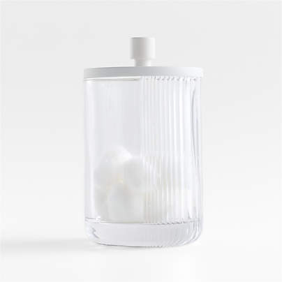 Marah White Ceramic Canister | Crate & Barrel Canada