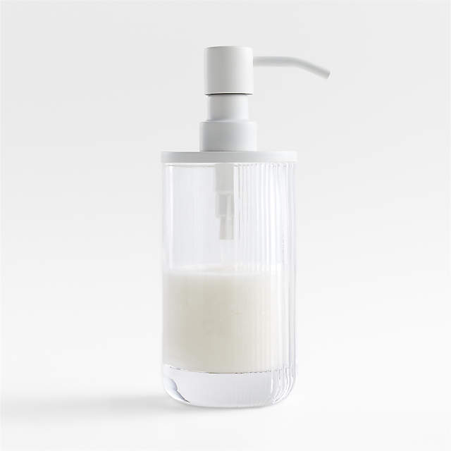 Otagiri White Milk Glass Hand Dispenser “Kitty” Liquid Soap Pump