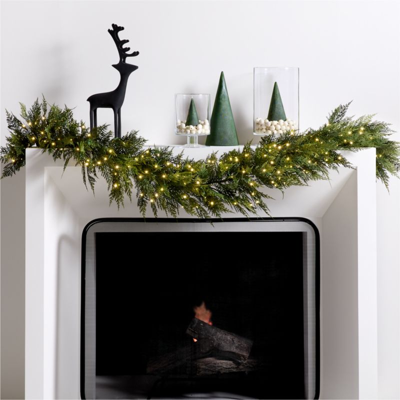 Viewing product image Ribbed Christmas Tree Holiday Mantel Set - image 1 of 6