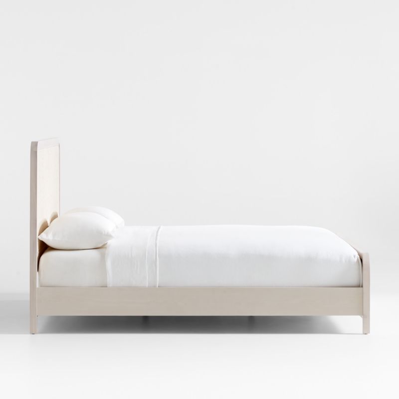 Rica White Wood and Grasscloth King Bed - image 5 of 8