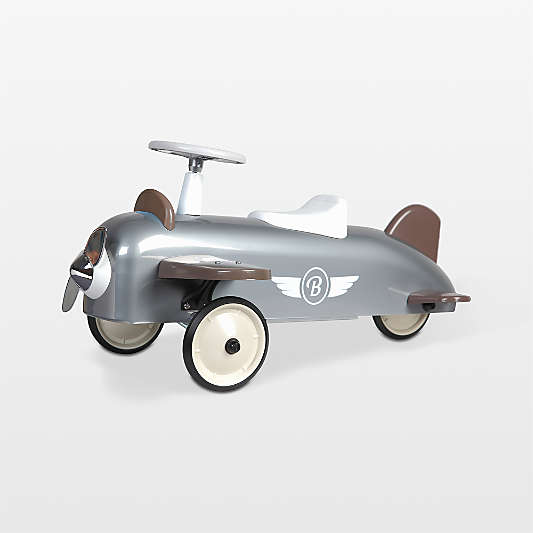 Baghera Silver Speedster Plane Toddler Ride-on Pedal Car