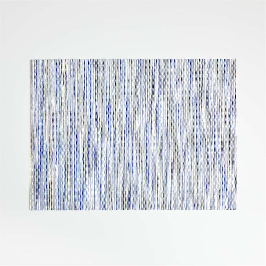 Chilewich Rectangular Ridge Blue Vinyl Placemat