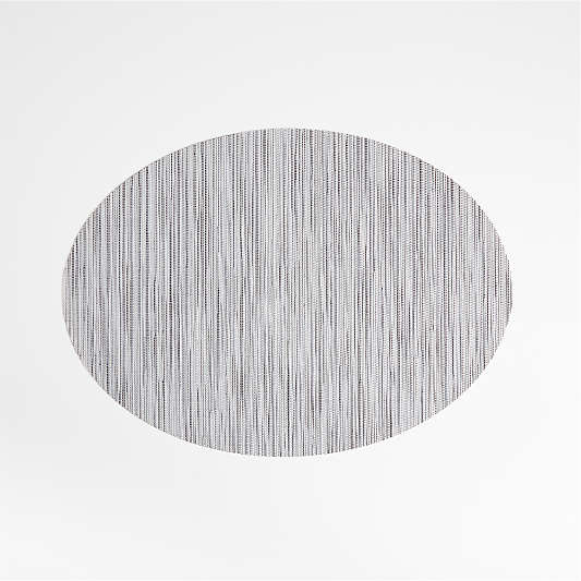 Chilewich ® Ridge Silver Oval Vinyl Placemat