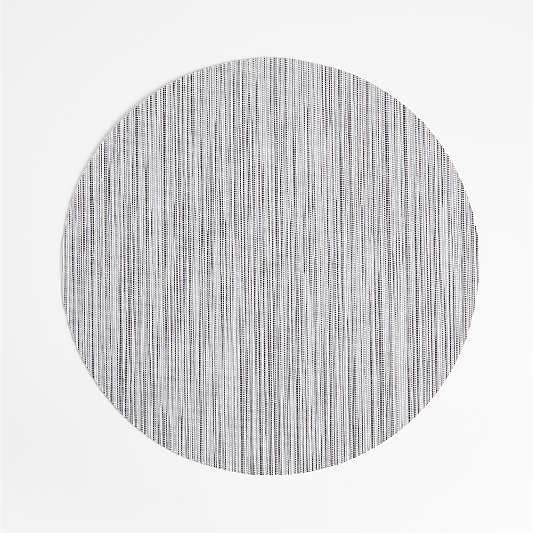 Chilewich ® Ridge Silver Round Vinyl Placemat