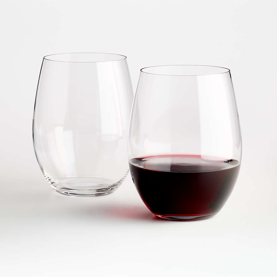 Riedel Stemless, Red Wine Glasses pair, monogrammed