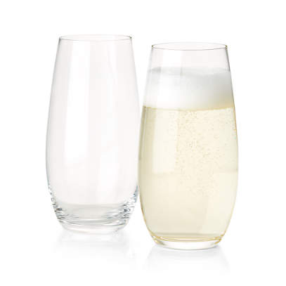 Lulie Stemless Champagne Glass Flute + Reviews