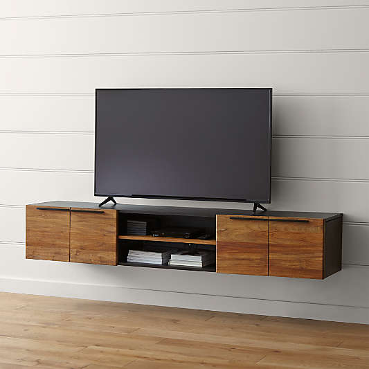 Rigby Natural 80.5" Large Floating Media Console