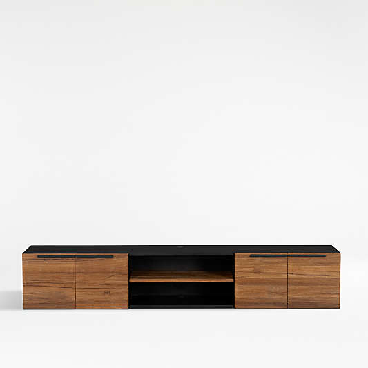 Rigby Natural 80.5" Large Floating Storage Media Console