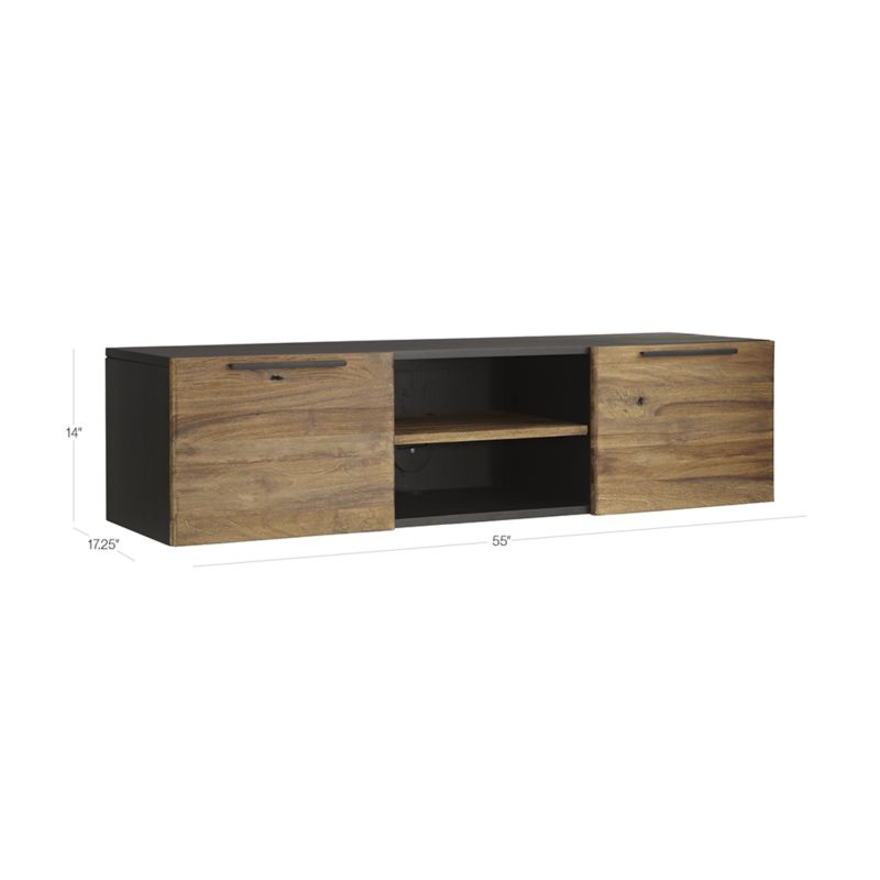 Rigby Natural 55" Small Floating Storage Media Console - image 10 of 12